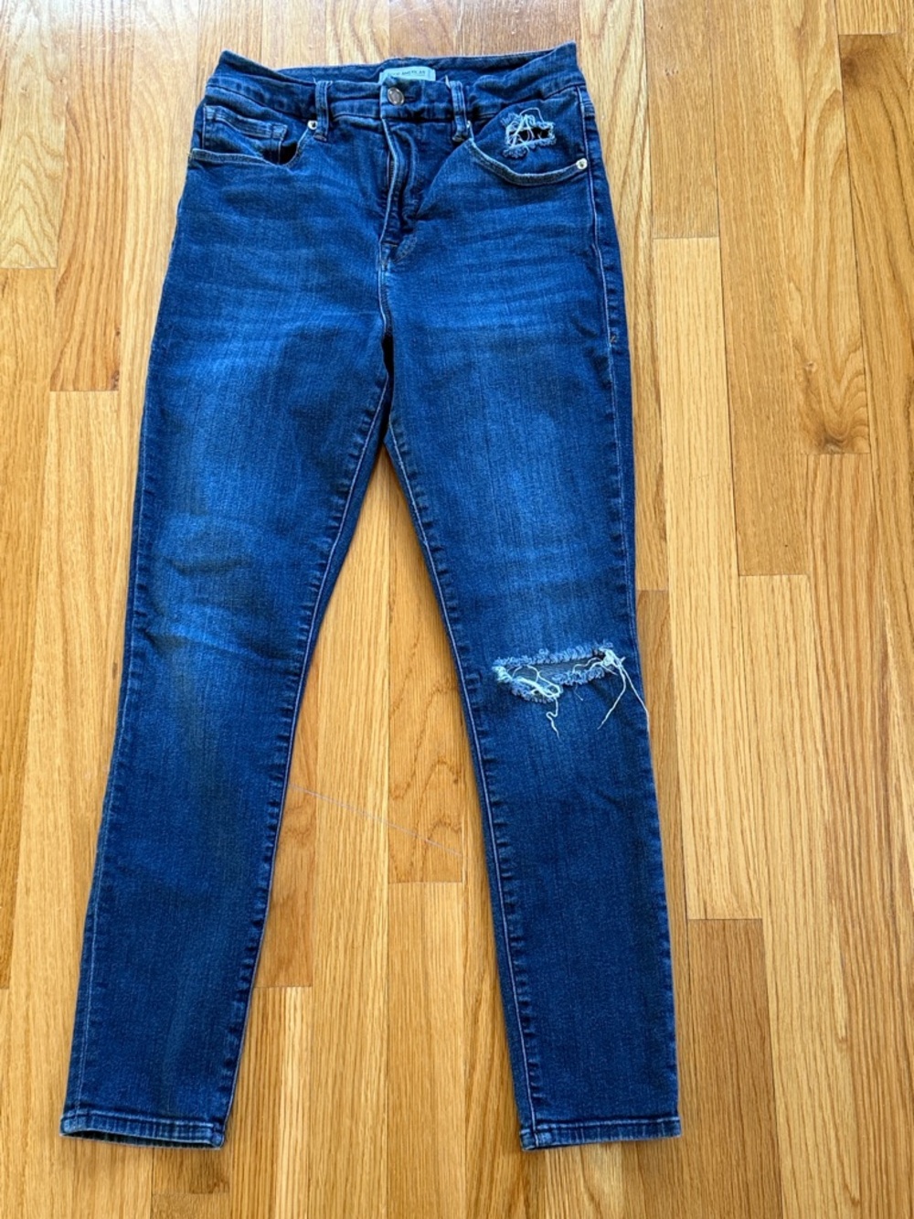 Good American distressed Good Legs Crop Skinny Jeans sz 8 29
